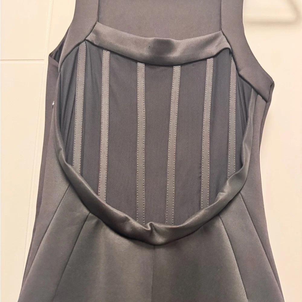Marciano Black Scuba Midi Dress Party Cocktail Fitted Size XS - Picture 3 of 9